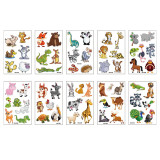 10 Sheets Animal Shark Party Supplies Art Temporary Tattoos for Kids