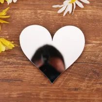 Heart-Shaped Door Room Acrylic Decorative Mirror Wall Stickers