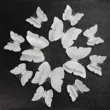 12PCS Double-Deck Ambilight Butterfly Wall Stickers Door Room Magnetic Decorative