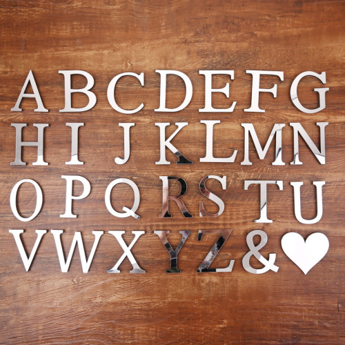 26 Letters DIY Slogan Door Room Acrylic Decorative Mirror Wall Stickers