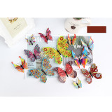 12PCS Single-Deck Butterfly Wall Stickers Door Room Magnetic Decorative