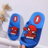 Toddlers Kids Cartoon Captain America Spider Man Flat Beach Hole Shoes Summer Slippers