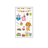 10 Sheets Amusement Park Birthday Party Supplies Art Temporary Tattoos for Kids