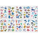 10 Sheets Dinosaurs Insects Oceans Animals Birthday Party Supplies Art Temporary Tattoos for Kids