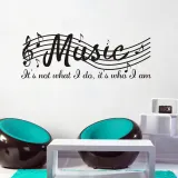 Musical Notation Door Room Waterproof Decorative Wall Stickers