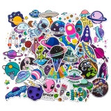 50PCS Star Universe Spacemans Waterproof Stickers Decals for Luggage Laptop Water Bottles
