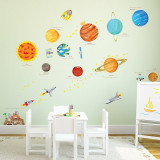Planet Universe Door Room Waterproof Decorative Wall Stickers