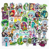 50PCS Cartoon Rick and Morty Stitch Sesame Street Waterproof Stickers Decals for Luggage Laptop Water Bottles