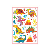 10 Sheets Gilding Dinosaurs Mermaid Party Supplies Art Temporary Tattoos for Kids