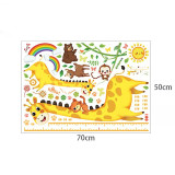 Animal Giraffe Height Stickers Children's Room Kindergarten Classroom Layout Decorative Wall Stickers
