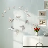 12PCS Single-Deck Hollow Out Butterfly Wall Stickers Door Room Magnetic Decorative