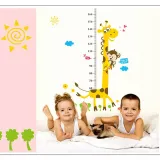 Animal Giraffe Height Stickers Children's Room Kindergarten Classroom Layout Decorative Wall Stickers
