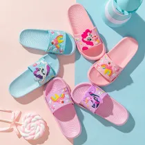 Toddlers Kids Rainbow Pony Flat Beach Summer Slippers