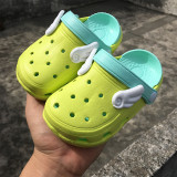 Toddlers Kids Cartoon Cross-border Hole Shoes One-in-one Molding Wing Flat Beach Summer Slippers