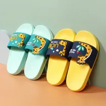 Toddlers Kids Cartoon Giraffe Flat Beach Summer Slippers