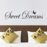 Sweet Dream Butterfly Door Room Waterproof Decorative Wall Stickers