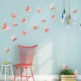 12PCS Single-Deck Hollow Out Butterfly Wall Stickers Door Room Magnetic Decorative