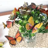 12PCS Single-Deck Simulation Butterfly Wall Stickers Door Room Magnetic Decorative