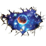 Universe Outer Space Door Room Waterproof Decorative Wall Stickers