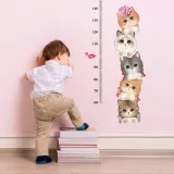 Animal Cats Height Stickers Children's Room Kindergarten Classroom Layout Decorative Wall Stickers