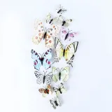 12PCS Single-Deck Butterfly Wall Stickers Door Room Magnetic Decorative