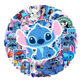 50PCS Stitch Waterproof Stickers Decals for Luggage Laptop Water Bottles