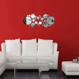 Geometry Round Door Room Acrylic Decorative Mirror Wall Stickers