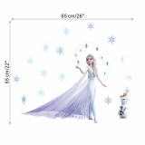 Frozen Elsa Princess Door Room Waterproof Decorative Wall Stickers