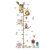 Animal Elephant Lion Height Stickers Door Room Waterproof Decorative Wall Stickers