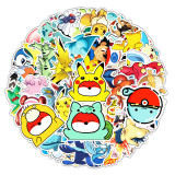 50PCS Pokemon Pikachu Waterproof Stickers Decals for Luggage Laptop Water Bottles