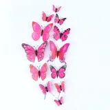 12PCS Single-Deck Butterfly Wall Stickers Door Room Magnetic Decorative