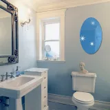 Geometry Oval Door Room Acrylic Decorative Mirror Wall Stickers
