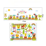 Animal Lion Giraffe Height Stickers Children's Room Kindergarten Classroom Layout Decorative Wall Stickers
