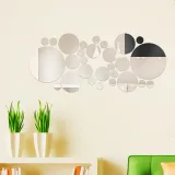 Geometry Round Door Room Acrylic Decorative Mirror Wall Stickers