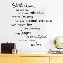 Quote Art Door Room Waterproof Decorative Wall Stickers