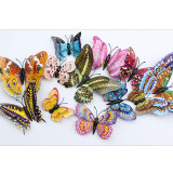 12PCS Double-Deck Luminous Butterfly Wall Stickers Door Room Magnetic Decorative