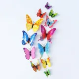 12PCS Single-Deck Butterfly Wall Stickers Door Room Magnetic Decorative