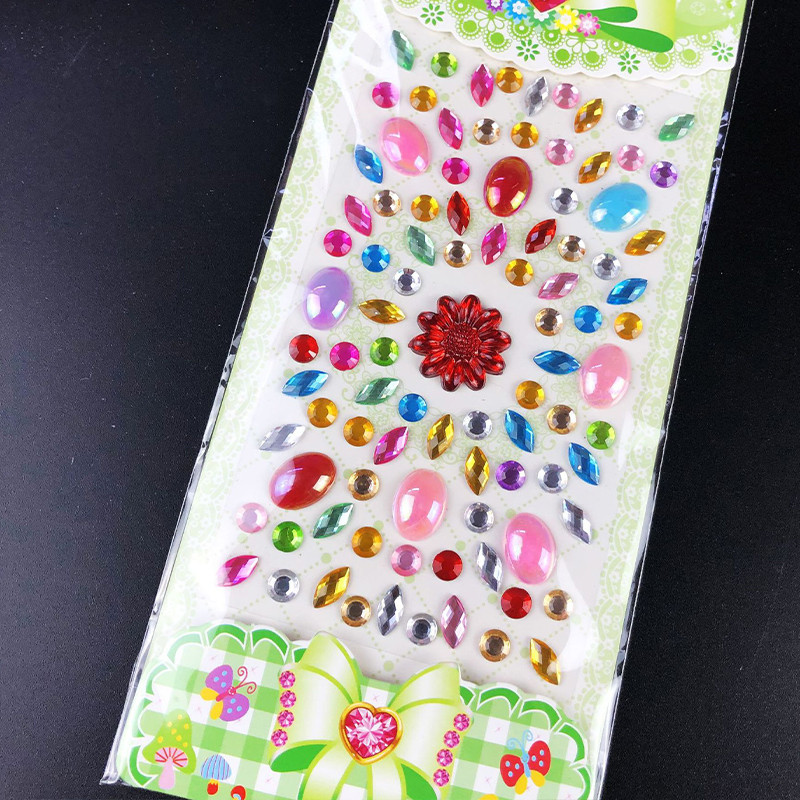 50PCS Sheets Heart Crowns DIY Crystal Rhinestone Sticker Jewels Gems ...