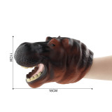 Wild Animal Hand Puppet Toys Rubber Realistic Head Toys for Kids Gift