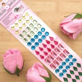 75PCS Colourful Drop Shape Pearls DIY Crystal Rhinestone Sticker Jewels Gems Sticker Set for Kids
