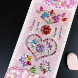 5 Sheets Butterfly Crowns Moon DIY Crystal Rhinestone Sticker Jewels Gems Sticker Set for Kids