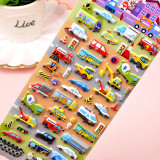 5 Sheets Excavator Vehicles 3D Foam Puffy Sticker for Kids Toddler