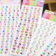 4 Sheets Stars Hearts DIY Crystal Rhinestone Sticker Jewels Gems Sticker Set for Kids