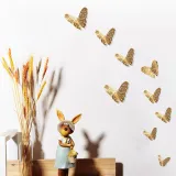 12PCS Single-Deck Hollow Out Butterfly Wall Stickers Door Room Magnetic Decorative