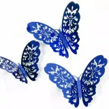 12PCS Single-Deck Hollow Out Butterfly Wall Stickers Door Room Magnetic Decorative