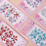 4 Sheets Butterfly Crowns DIY Crystal Rhinestone Sticker Jewels Gems Sticker Set for Kids