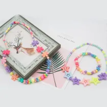 DIY Bracelet Colorful Candy Beads 24 Compartments PVC Box Set Jewelry Making Kit for Kids Gifts