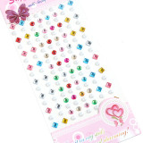 5 Sheets Pearl Stars DIY Crystal Rhinestone Sticker Jewels Gems Sticker Set for Kids