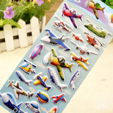 5 Sheets Aircraft Flying Vehicles 3D Foam Puffy Sticker for Kids Toddler