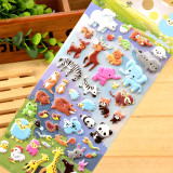 4 Sheets Cartoon Animal 3D Foam Puffy Sticker for Kids Toddler